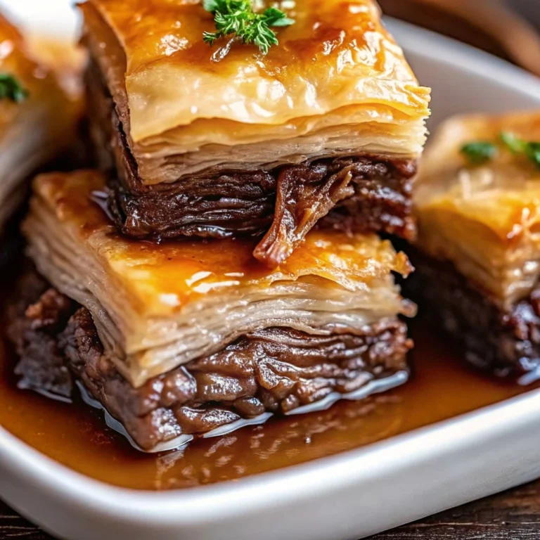 French Dip Squares – Easy Party Appetizer with Beef and Cheese