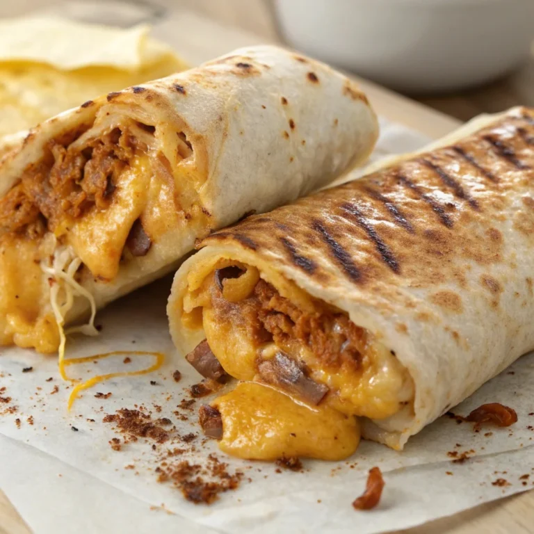 Easy homemade grilled cheese burrito – crispy, cheesy, and delicious