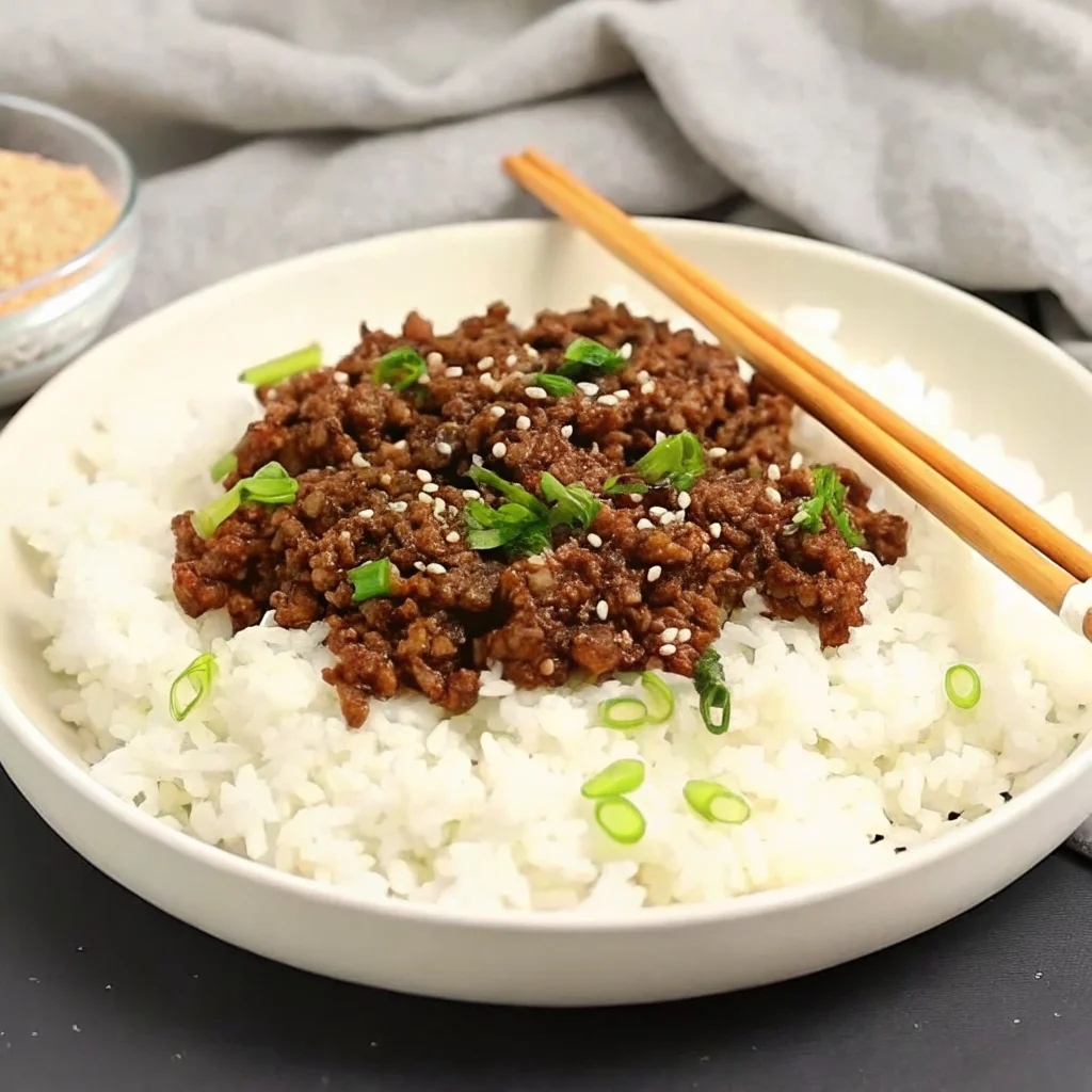 Easy homemade Korean ground beef bowl – savory, sweet, and quick
