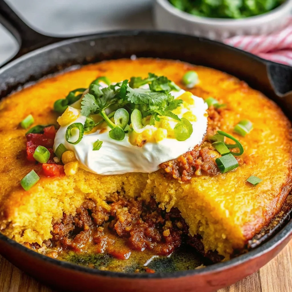 Easy homemade Texas tamale pie – hearty, cheesy, comforting
