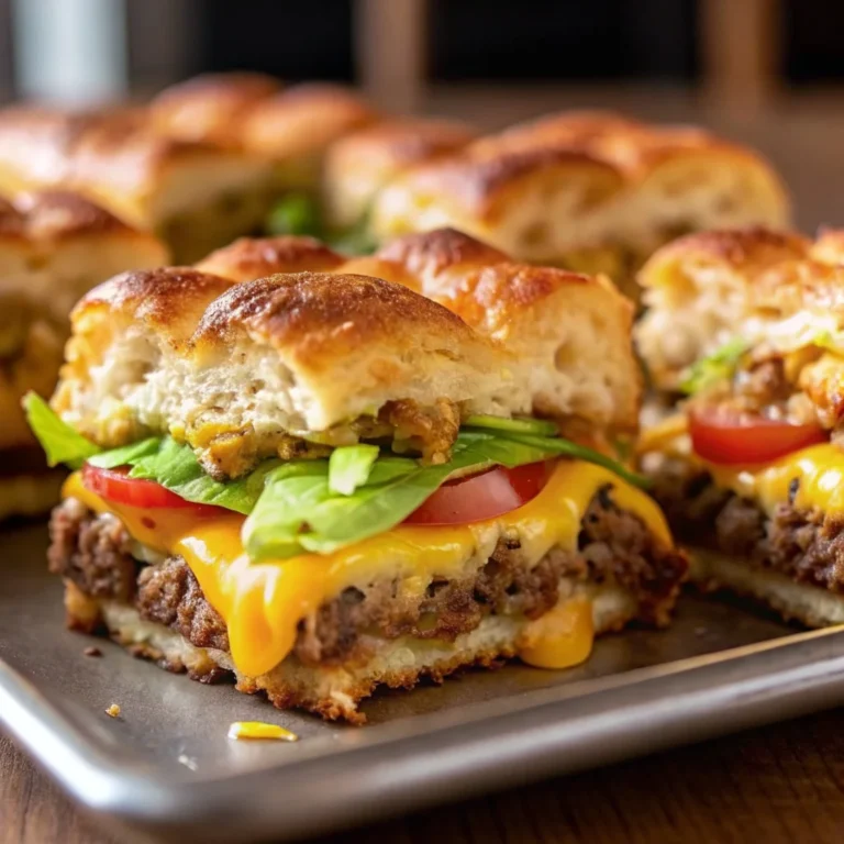 Easy homemade cheeseburger slab – cheesy, savory party food