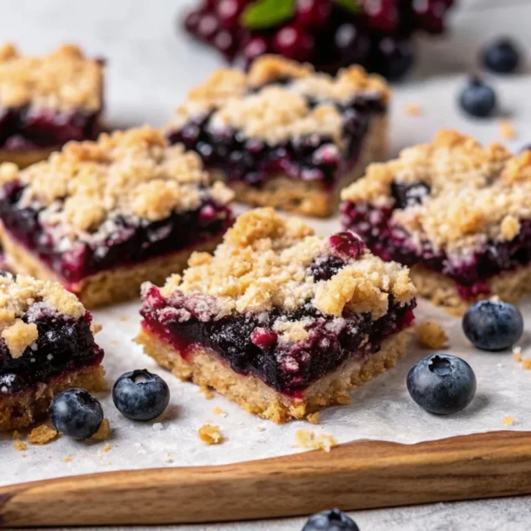 Easy homemade blueberry oatmeal bars – juicy, jammy, and crunchy